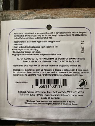 Natural Patches of Vermont - Sleep Comfort Formula