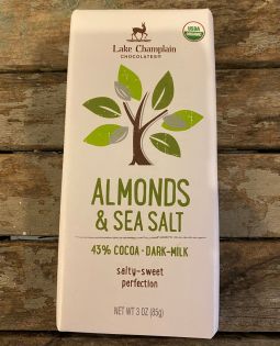 Lake Champlain VT Chocolate Bar Almonds & Sea Salt