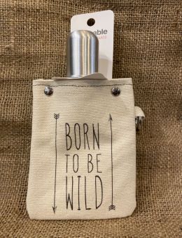 Tote + Able Flask & Shotglass-Born to be Wild
