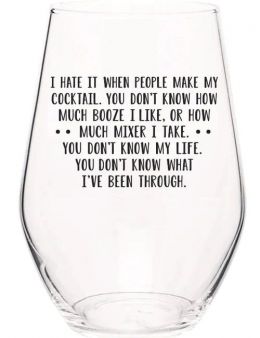 Stemless Wine Glass - Make My Cocktail