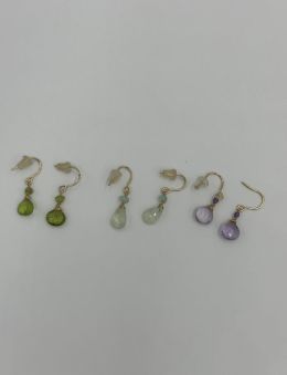 Assorted Dangle Gems with gold fill