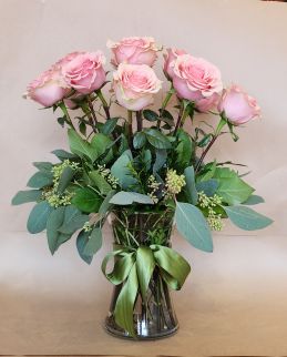 A Dozen Pink Roses