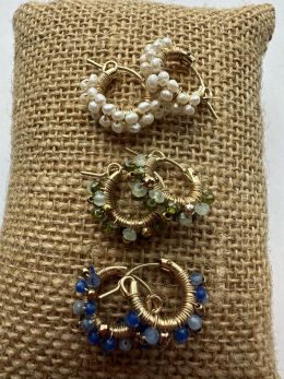 Beaded Hoops