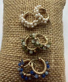 Beaded Hoops