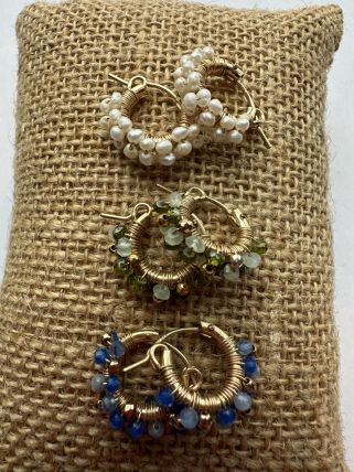 Beaded Hoops