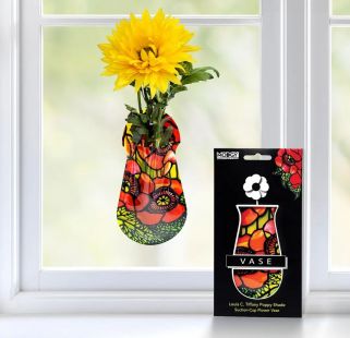Suction Cup Vase - Poppies