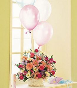 Birthday Balloon Basket