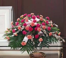 Delicate Pink Casket Spray