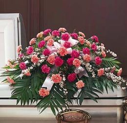 Delicate Pink Casket Spray