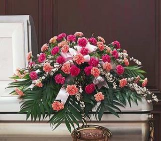 Delicate Pink Casket Spray