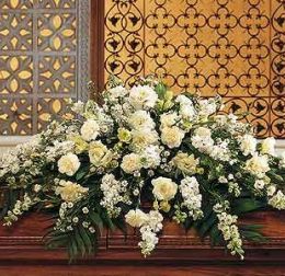 Pure White Casket Spray
