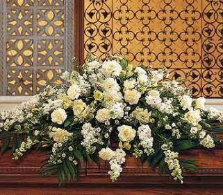 Pure White Casket Spray