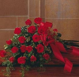 Red Rose Tribute Casket Spray